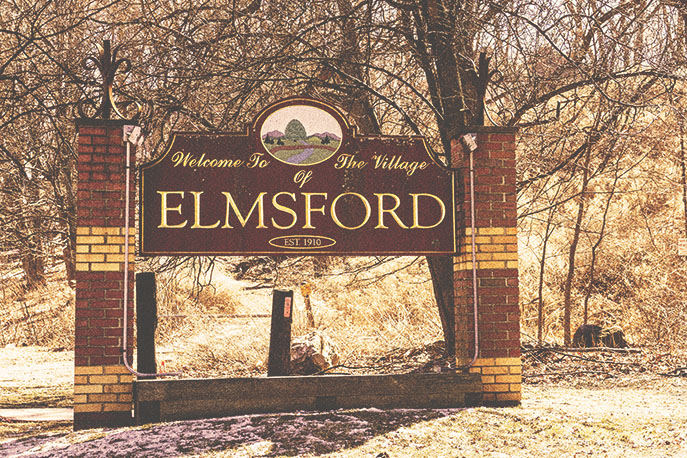 Elmsford village sign board