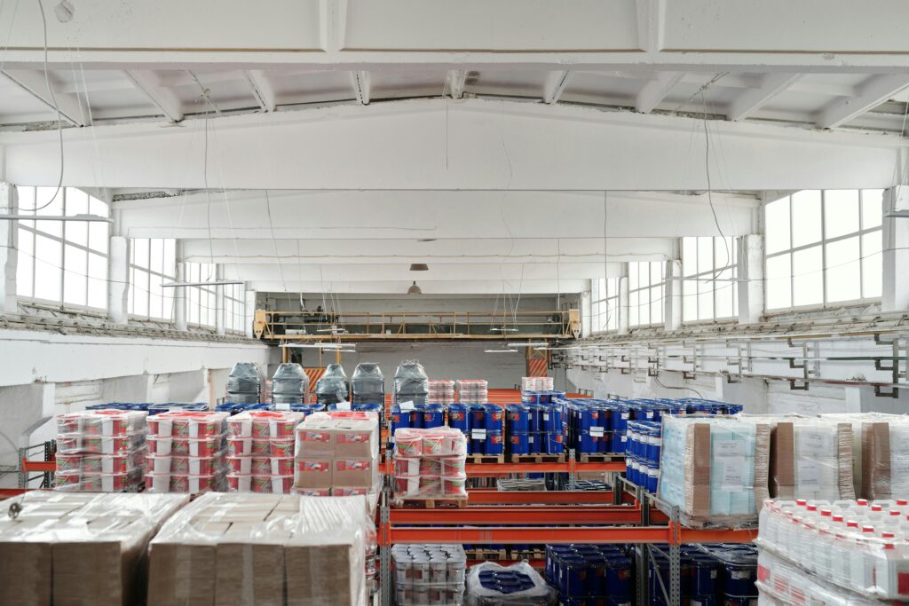 products in a warehouse
