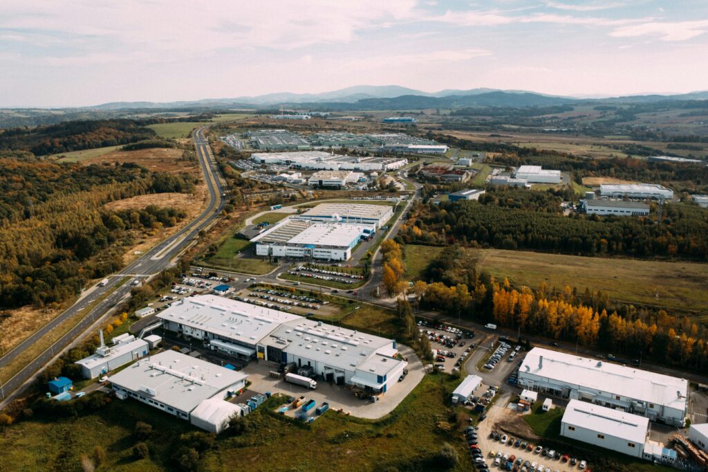 aerial view of buildings